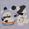 Mini Damla Battaniye Triko Kızaklı Mavi