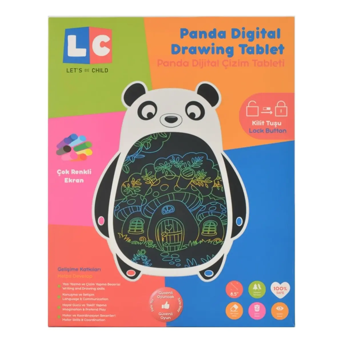 Let's Be Child Panda Çizim Tableti 8,5" 