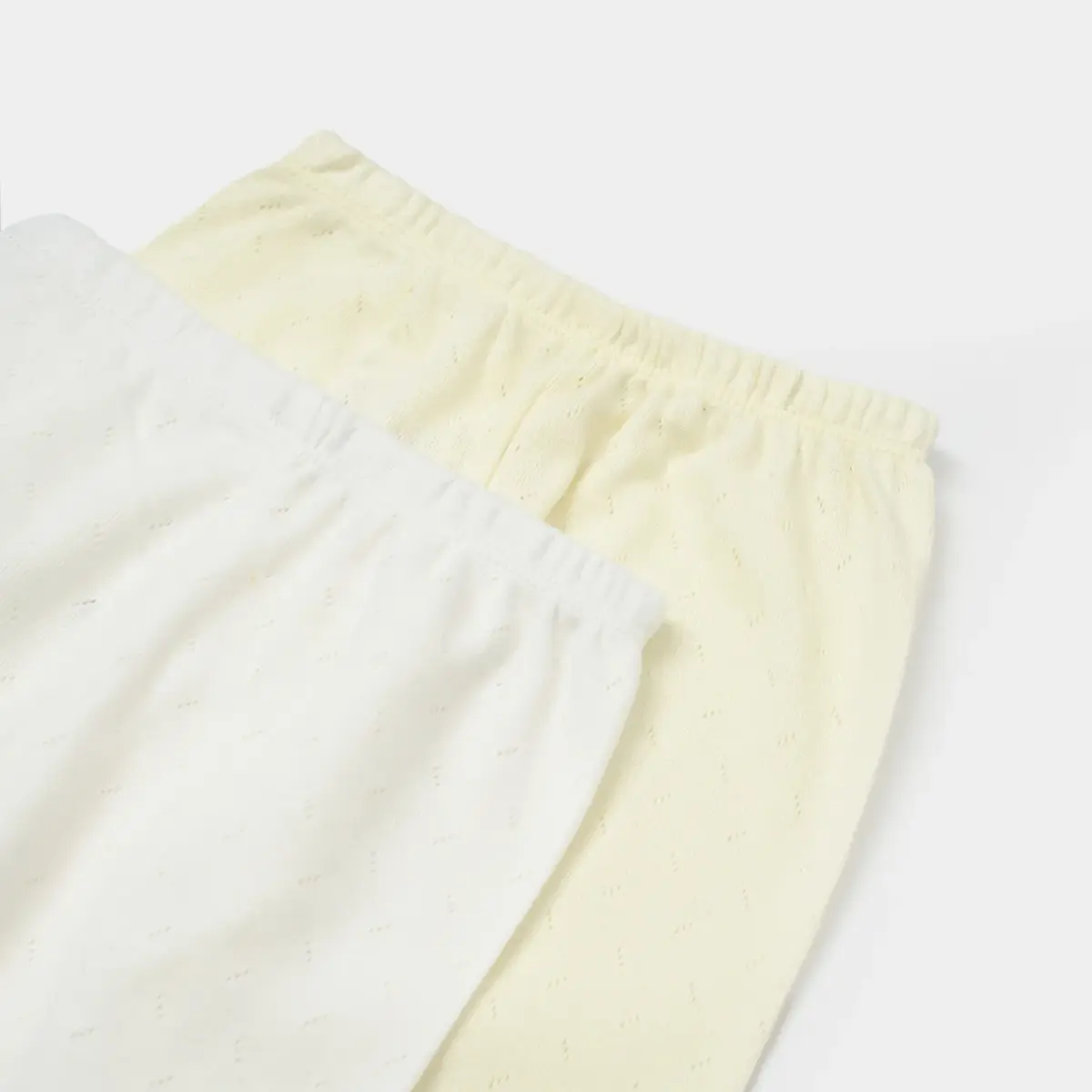 Bibaby Pantolon Patikli 2li Jakarlı Sarı - Ekru