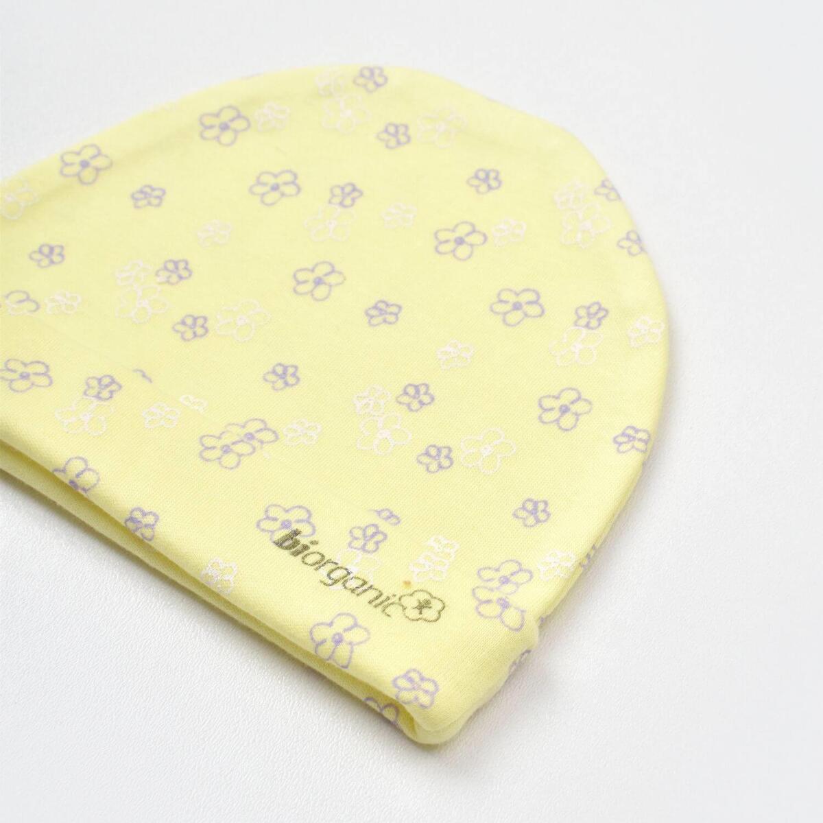 Bibaby Organik Şapka 2li Love You Yellow Lavender