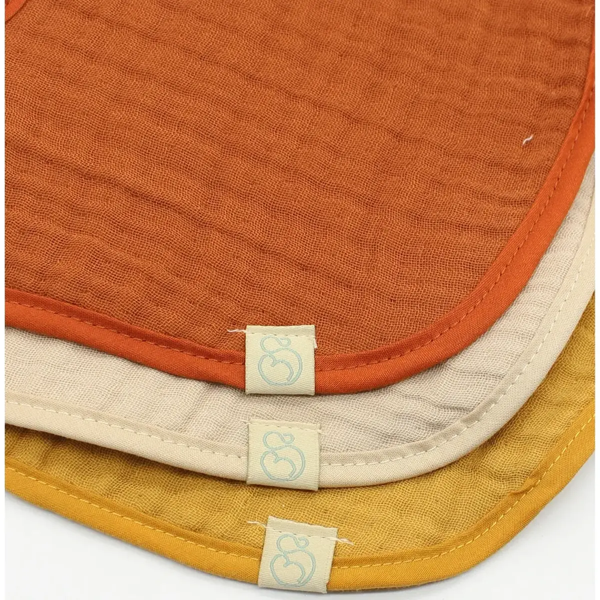 Bistyle Organik Fular Önlük Müslin 3lü Kiremit - Bej - Hardal