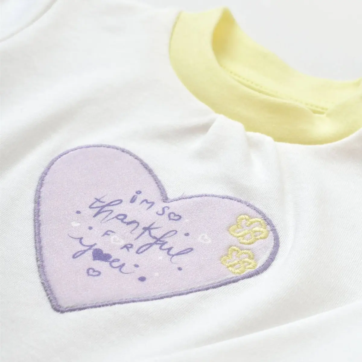 Bibaby Organik Sweatshirt Love You Baby Yellow Lavander