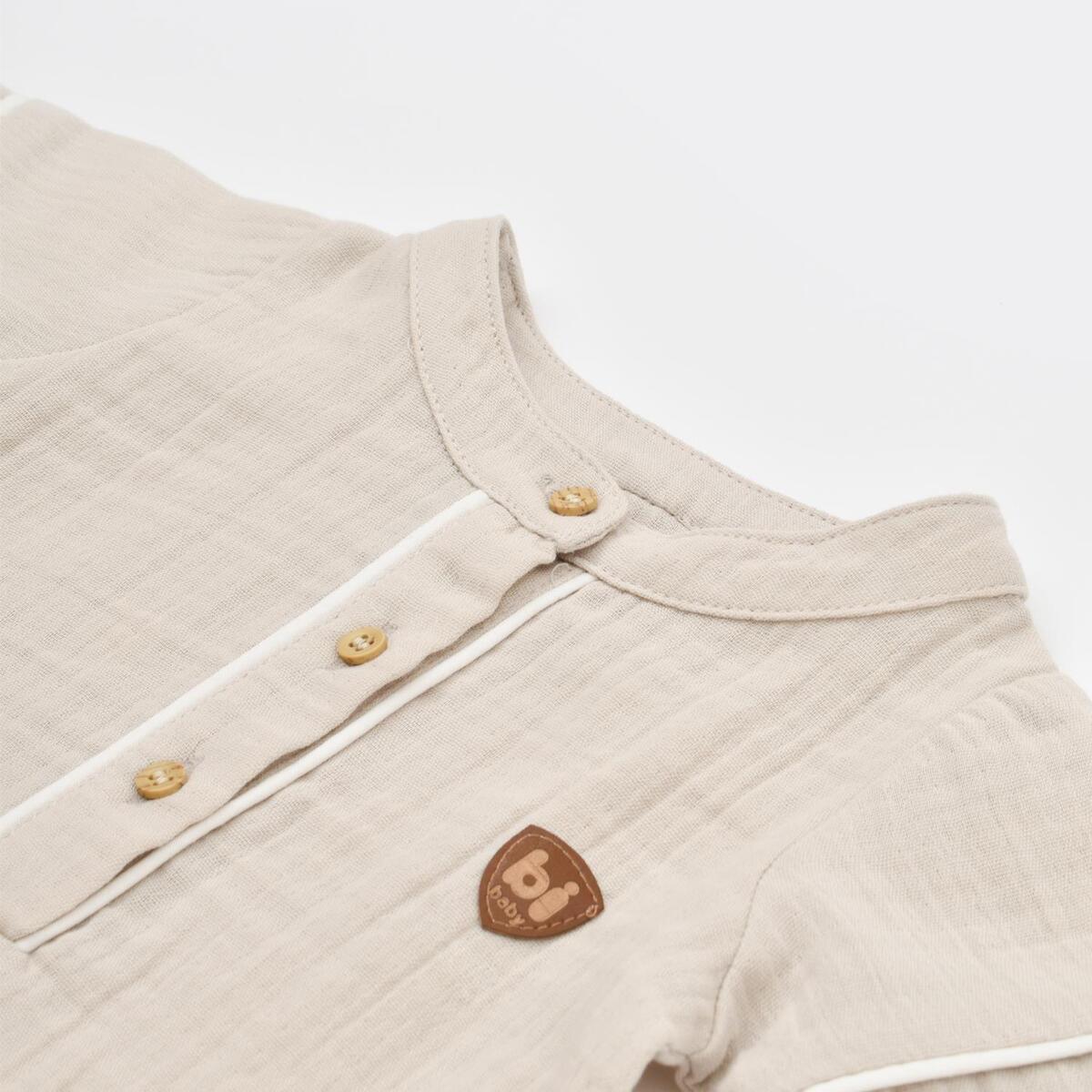 Bibaby Tulum Şortlu Müslin Maestro Bej