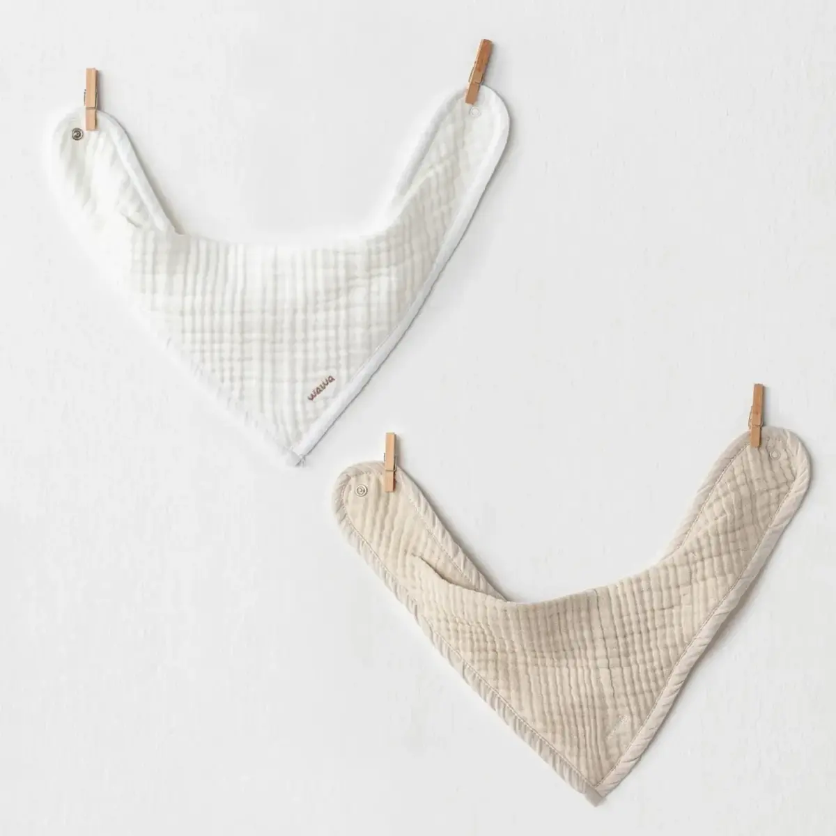 Andy Wawa Fular Önlük Müslin 2li Baby Home Beyaz