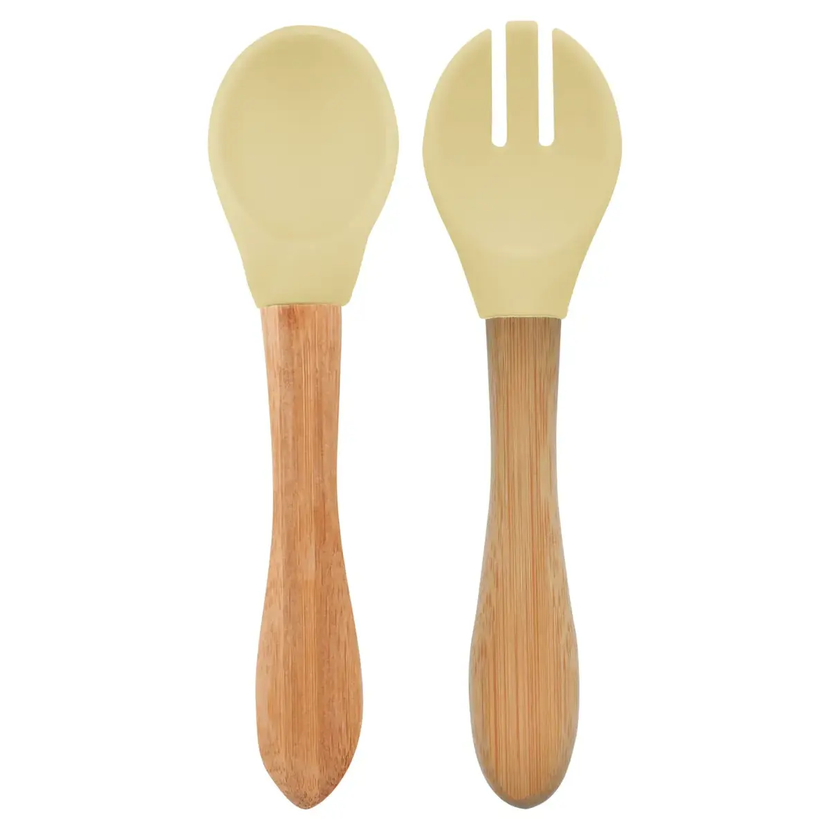 OiOi Mama Kaşığı + Çatal Mellow Yellow 