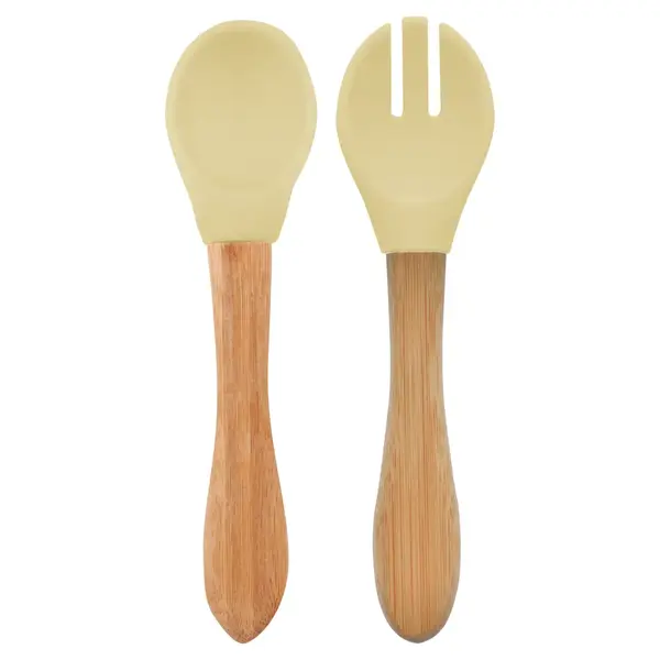 OiOi Mama Kaşığı + Çatal Mellow Yellow 