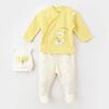 Bibaby Organik Zıbın Takımı 3lü Baby Racoon Lemon Grass - Vanilla Ice