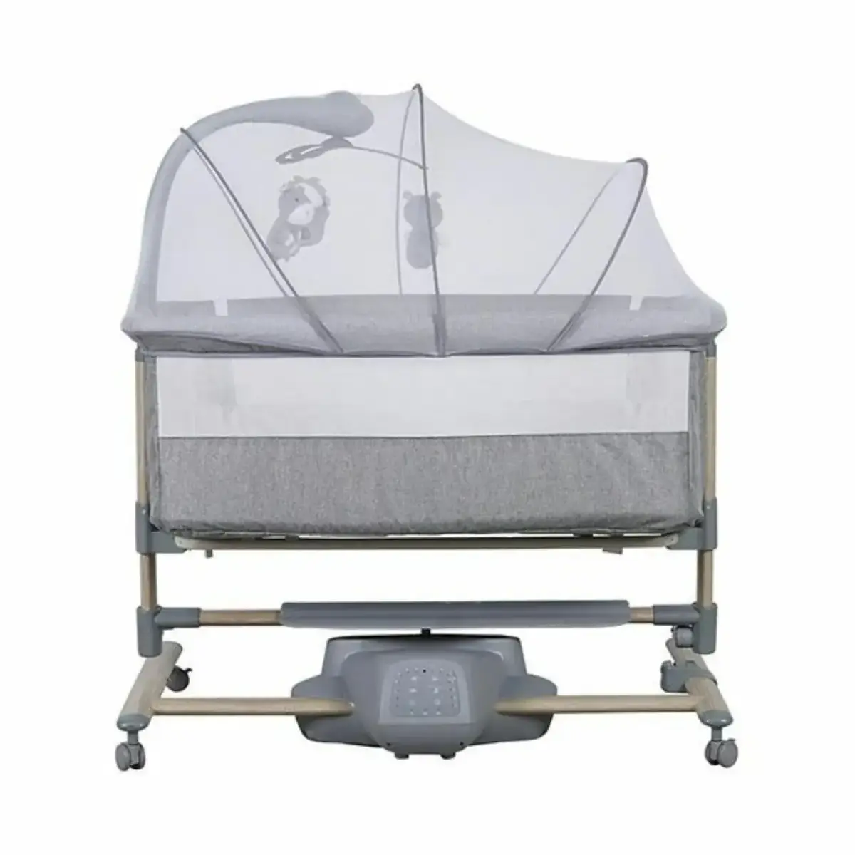 Prego 4091 Carmela Elektrikli Anne Yanı Beşik 57x93 cm Gri