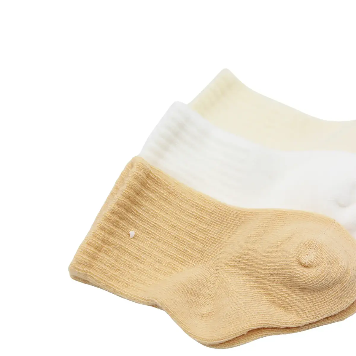 Bistyle Soket Çorap Penye 3lü Little Love Girl Somon - Ekru - Natural