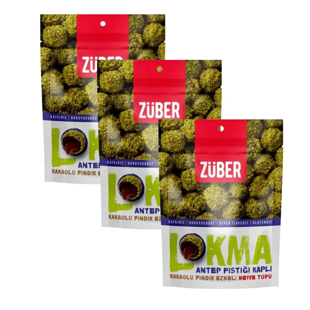 Züber Lokma Antep Fıstığı 96gr*3 Züber Lokma Antep Fıstığı 96gr*3