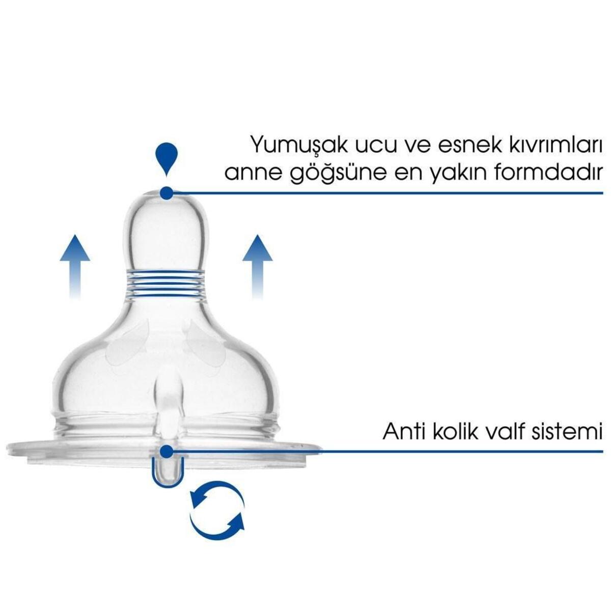 Mamajoo Silikon Cam Biberon Emziği 2li 0+ Ay Saklama Kutulu