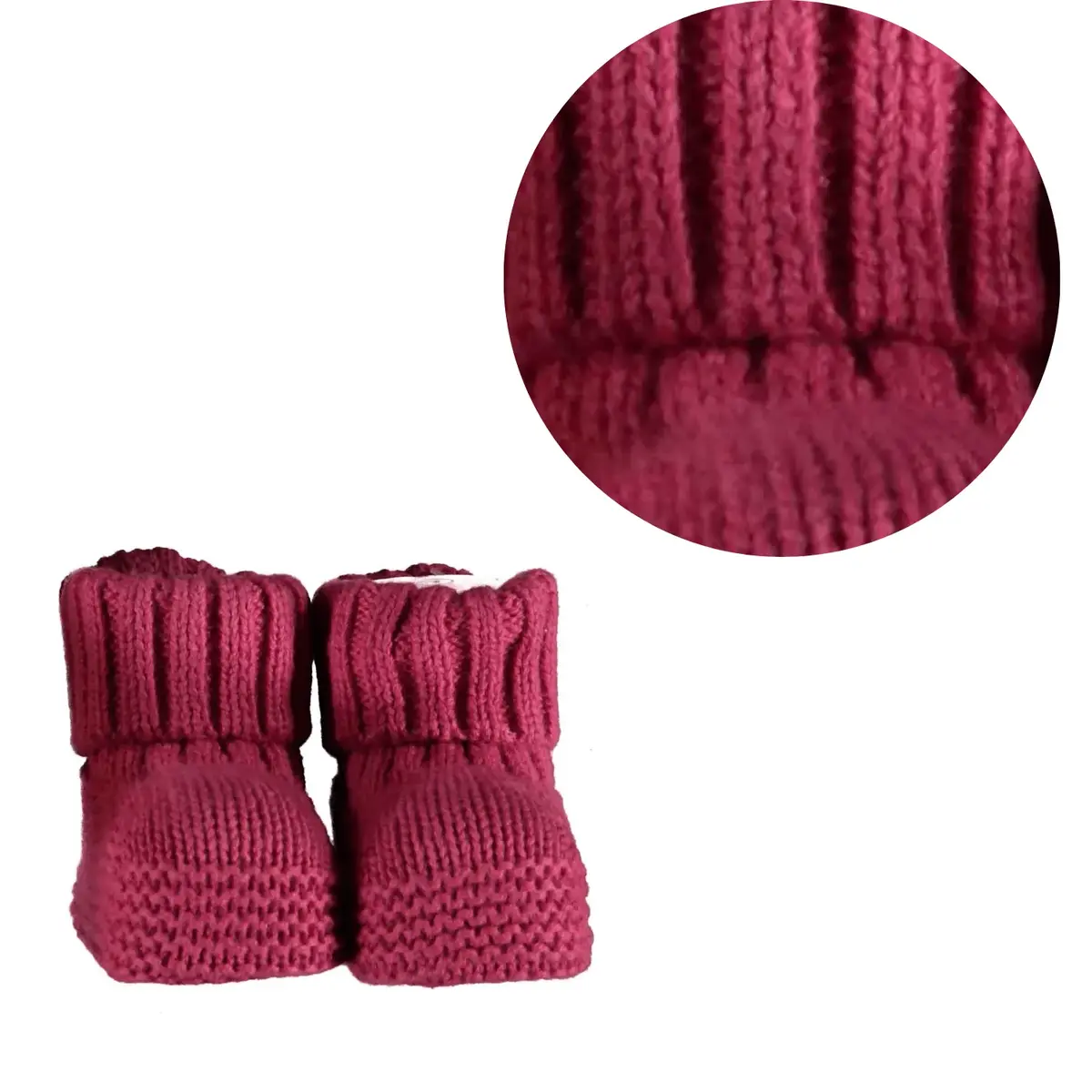 Bibaby Organik Patik Triko Colors Bordo