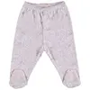 Bibaby Organik Pantolon Patikli Lady Animals Ekru - Pembe