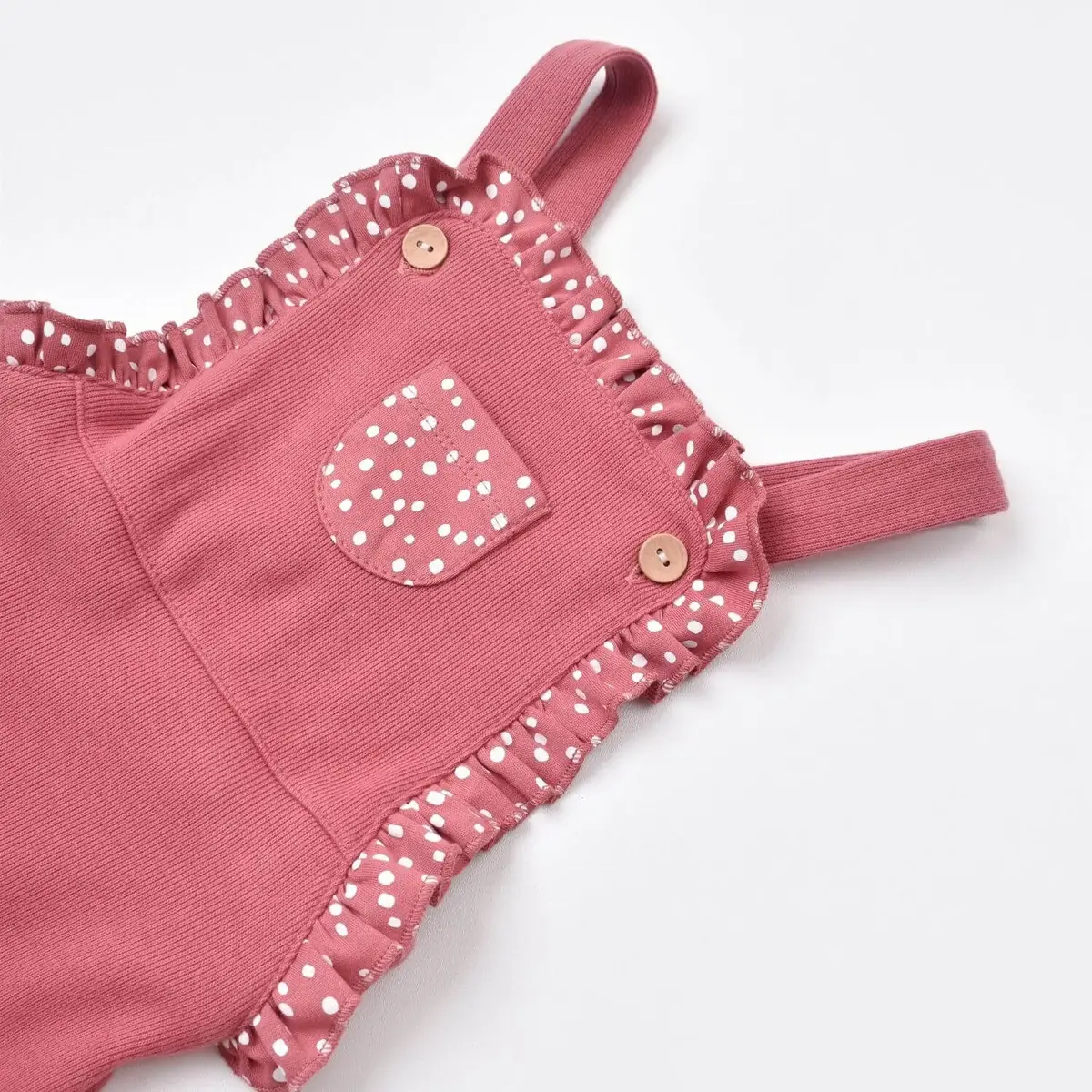 Bibaby Organik Salopet Tulum Little Love Rose Dry
