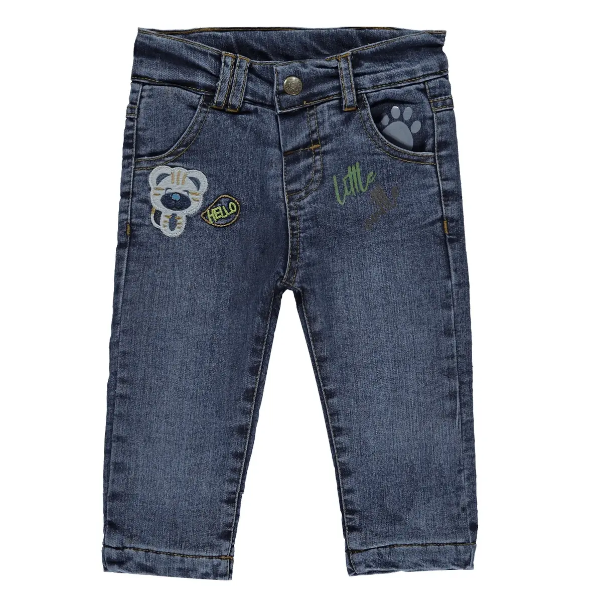 Overdo Pantolon Welsoftlu Koala Nakışlı Kot Kot