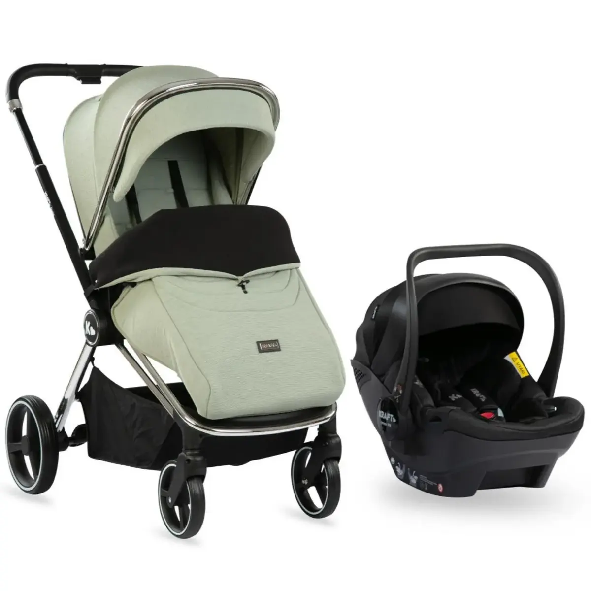 Kraft Quenn Travel Sistem Bebek Arabası Green
