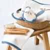 Bibaby Organik Bornoz Takımı Caretta In Live İndigo