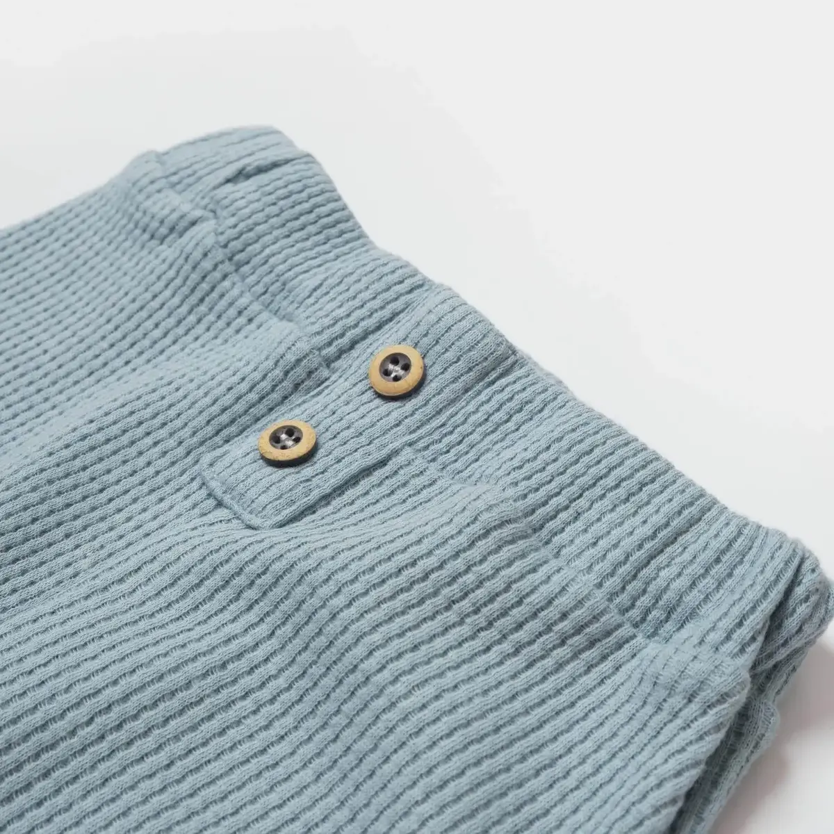 Bibaby Organik Pantolon Patiksiz Brave Lion Ekru - Turkuaz
