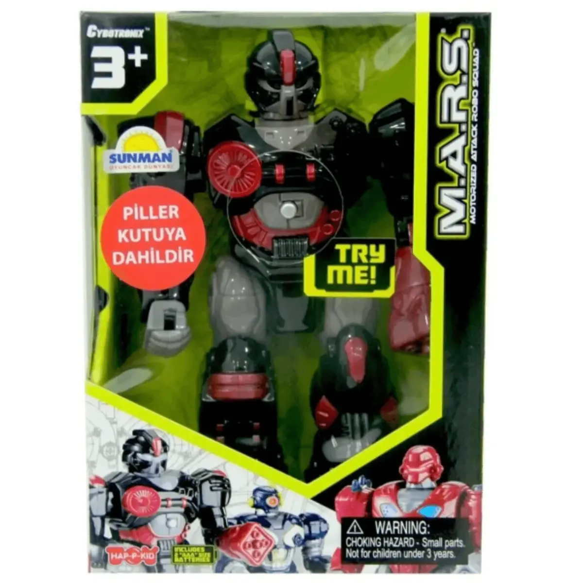 Işıklı Yürüyen Robot Siyah M.a.r.s