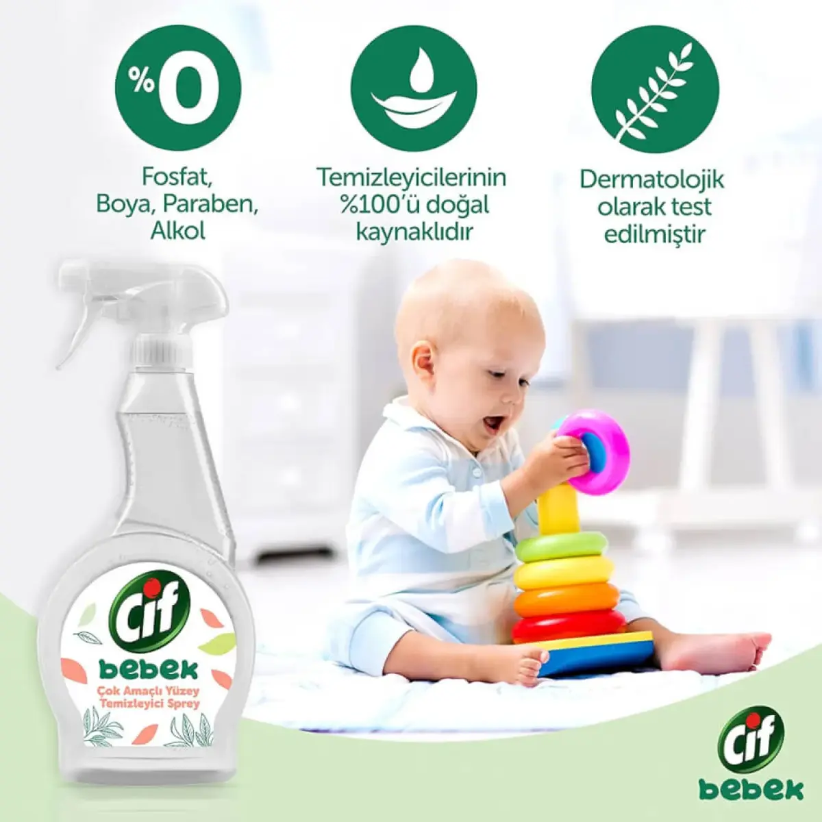 Cif Baby Yüzey Temizleme Spreyi 500 ml