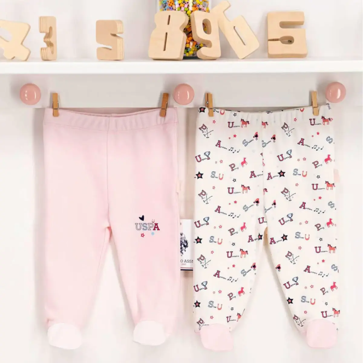 U.S. Polo Pantolon Patikli 2li Toz Somon - Krem