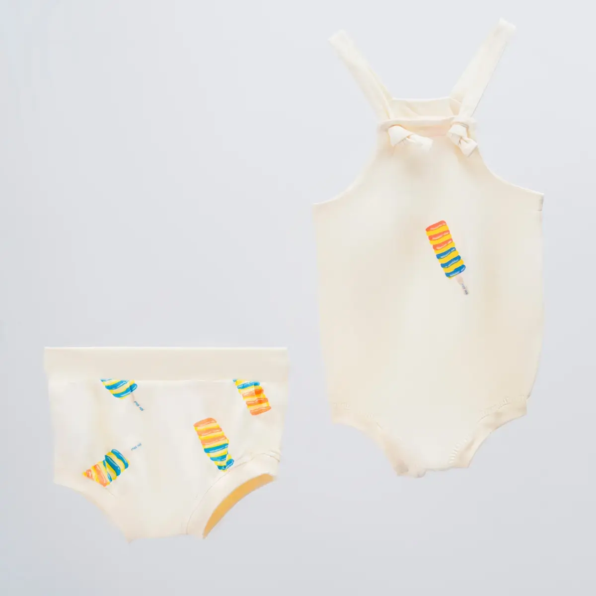 Moi Noi Body Takım Bağcıklı Bej - Ice Cream Moi Noi Body Takım Bağcıklı Bej - Ice Cream
