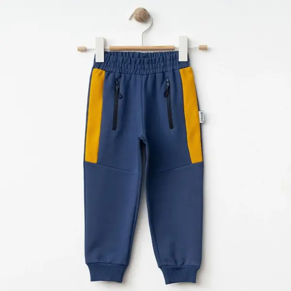 Winimo Çocuk Eşofman Altı Yan Parçalı Fermuarlı İndigo