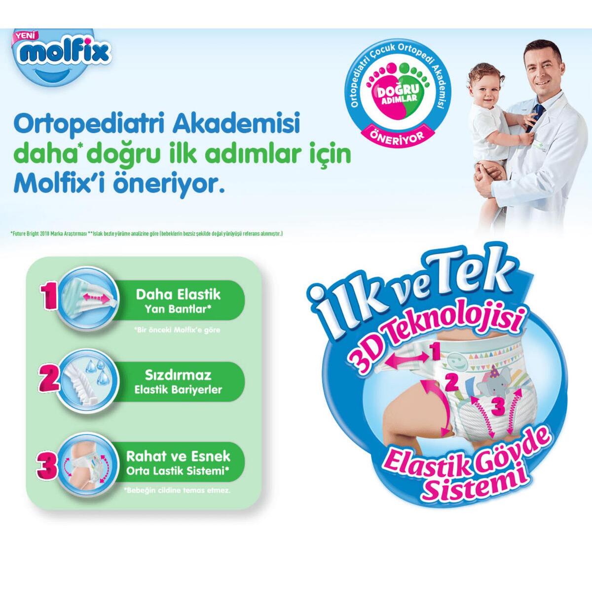 Molfix Bebek Bezi 3D 5 Beden Junior 11-18 Kg 78li Ultra Fırsat Paketi x3