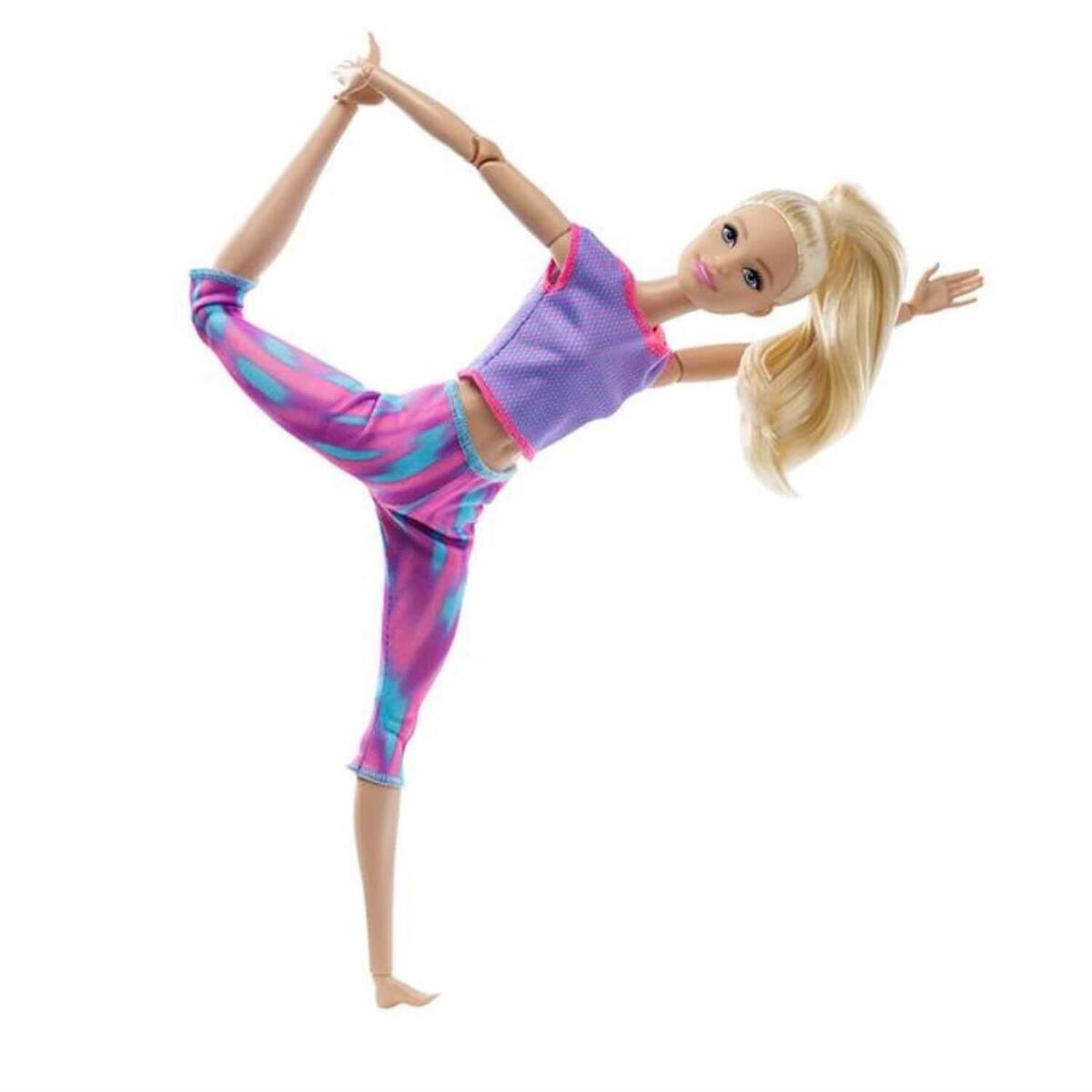 Barbie Sonsuz Hareket Bebeği Sarışın Desenli Taytlı