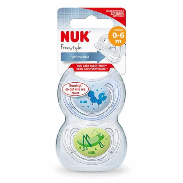 Nuk Freestyle Silikon Emzik 2li 0+ Ay Erkek