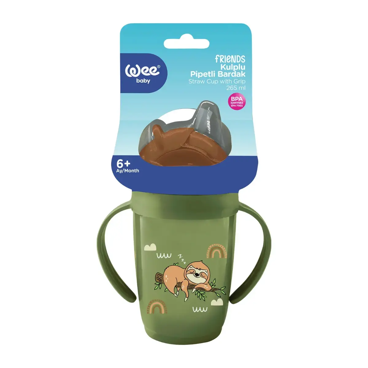 Wee Baby Friends Kulplu Pipetli Bardak 265 ml