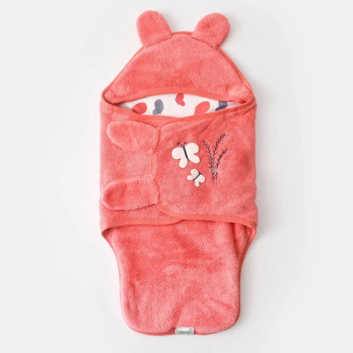 Bibaby Organik Bel Destekli Kundak Wild Flowers Coral