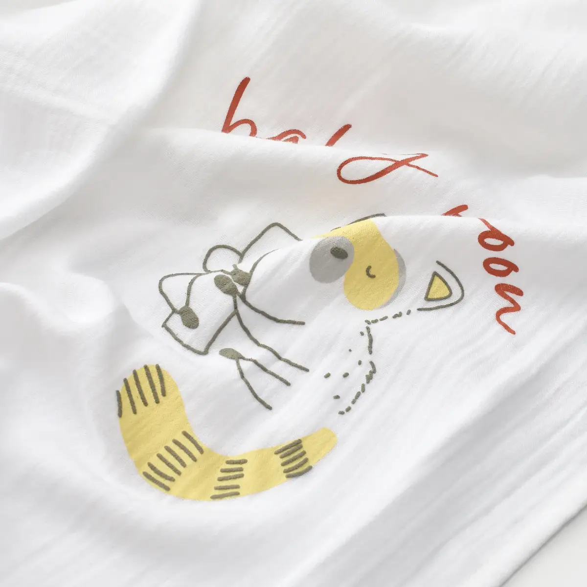 Bibaby Organik Battaniye Müslin Baby Racoon Lemon Grass