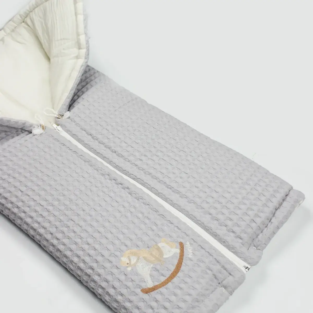 Bistyle Battaniye Pike Fermuarlı Natural Life Boy Gri