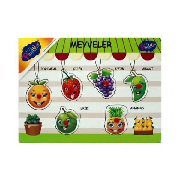 Playwood Ahşap Tutmalı Sebzeler Meyveler