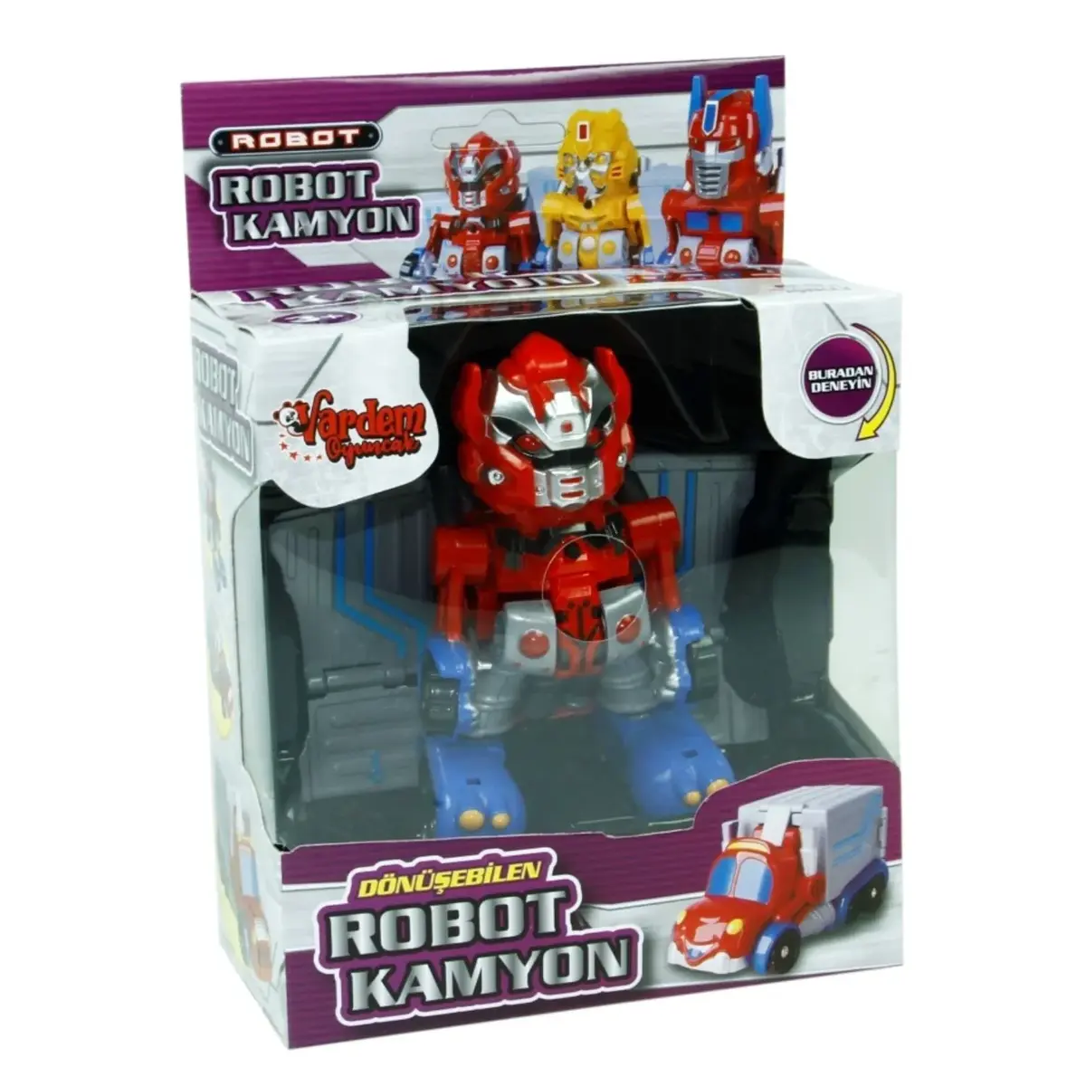 Vardem Kutulu Dönüşebilen Mini Robot Kamyon
