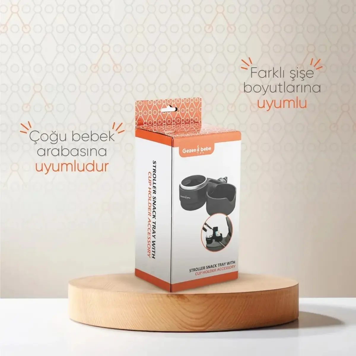Gezenbebe 3’ü 1 Arada Bebek Arabası Telefon, Şişe ve Atıştırmalık Tepsisi