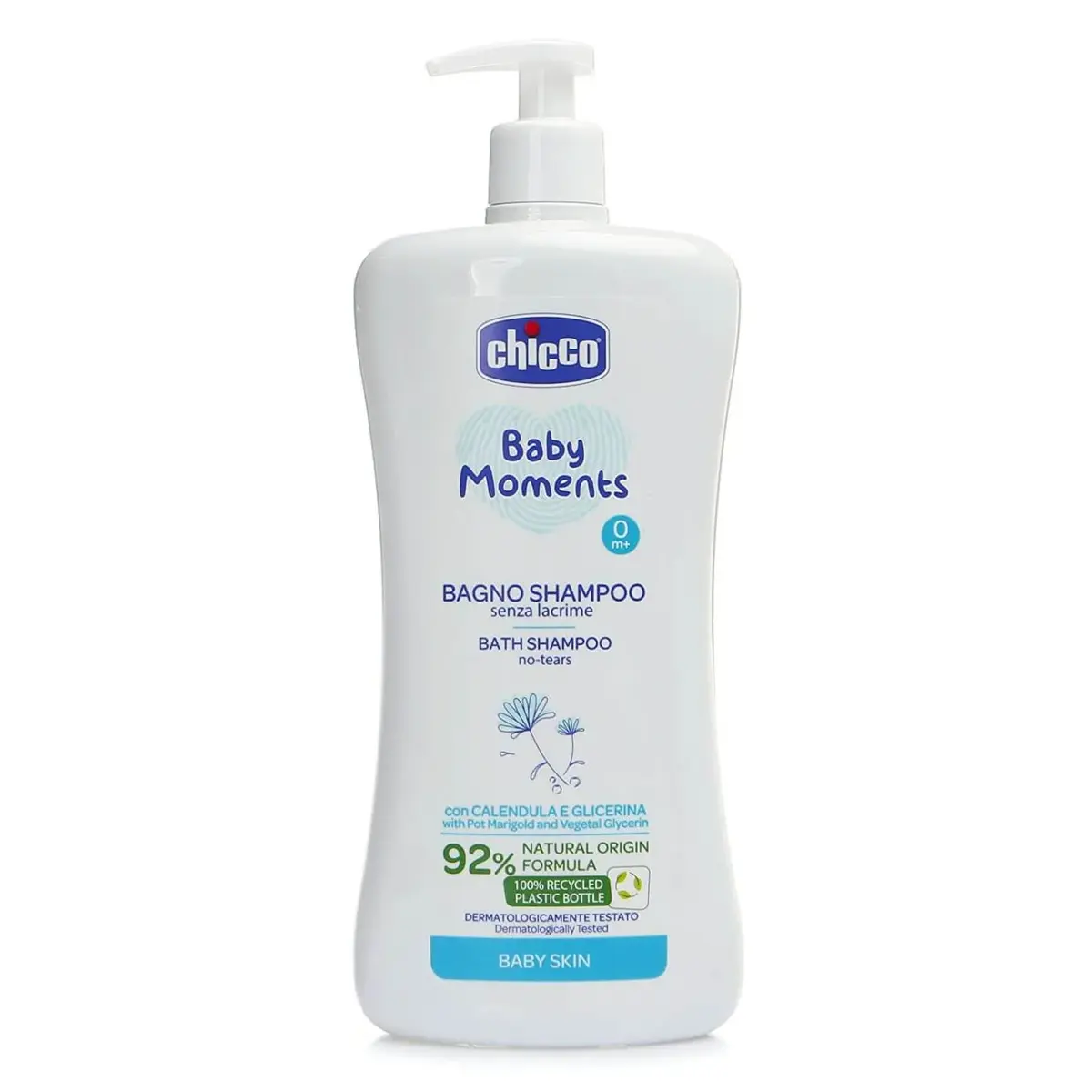 Chicco Baby Moments Doğal Göz Yakmayan Bebek Saç ve Vücut Şampuanı 750 ml