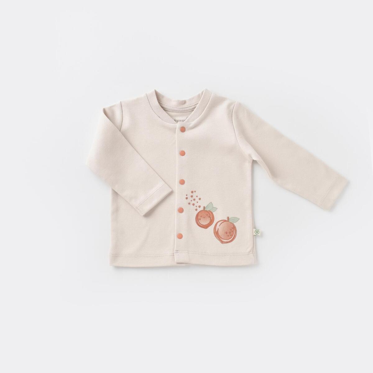 Bibaby Organik Zıbın Takımı Battaniyeli Tüllü Summer Fruit Light Cream Caramel