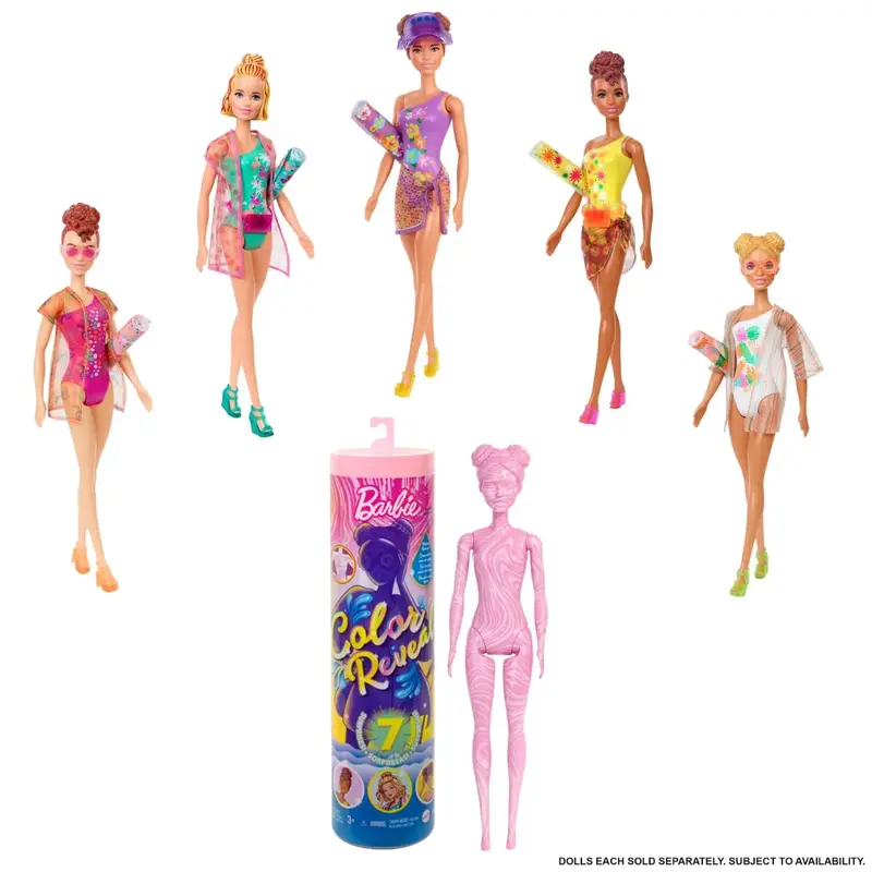 Barbie Renk Değiştiren Sürpriz Bebekler Kum ve Güneş Serisi