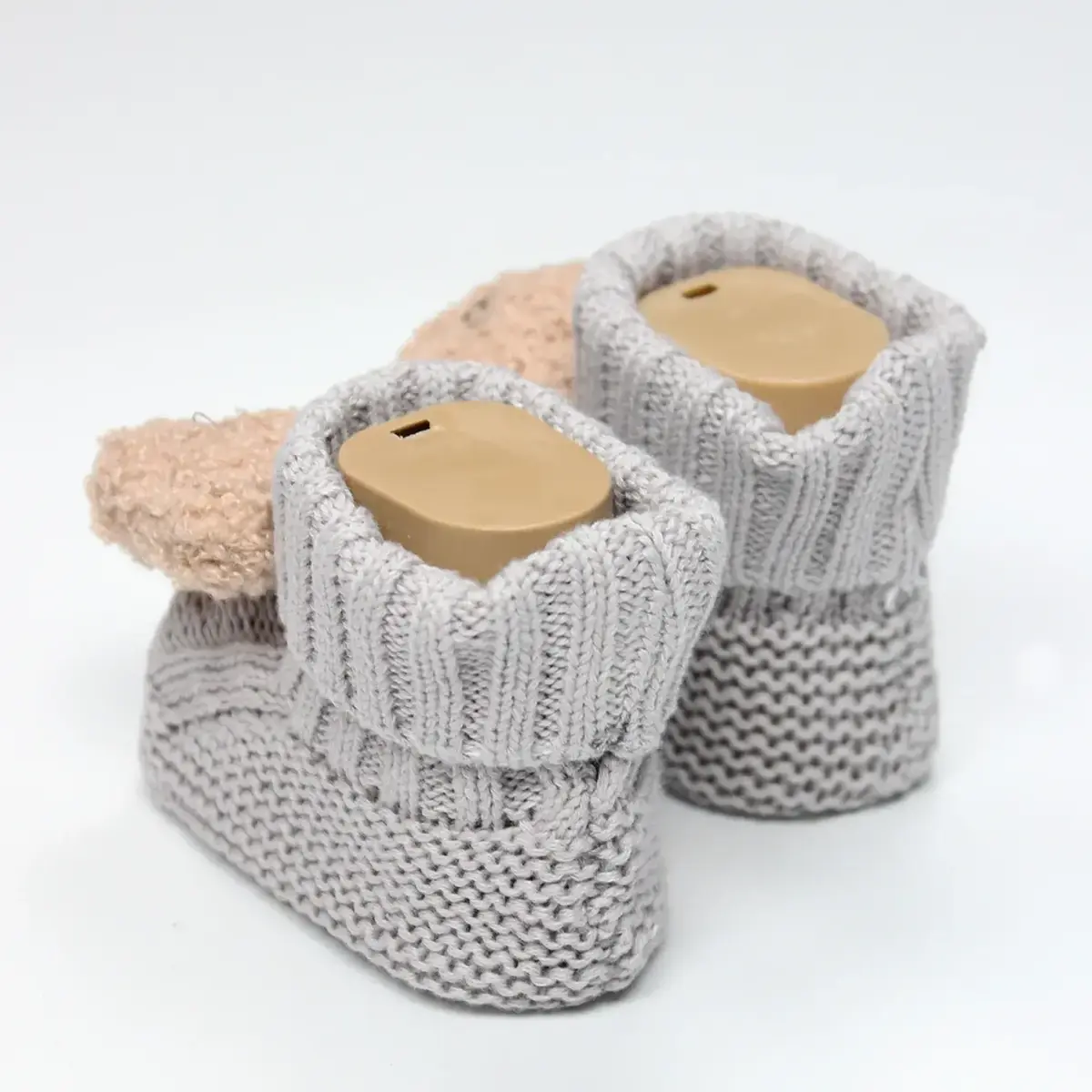 Bistyle Patik Triko Seperatörlü Aksesuarlı Gri