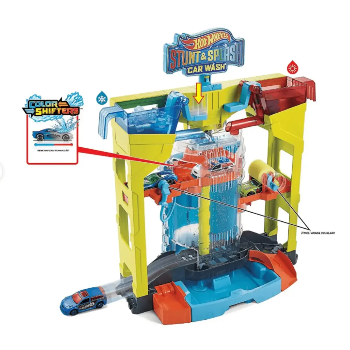 Hot Wheels Oto Yıkamada Renk Değiştirme Oyun Seti