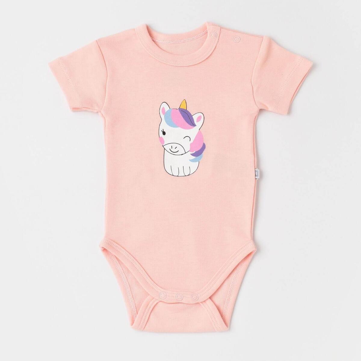 Bibaby Body Kısa Kol Summer Special Pembe