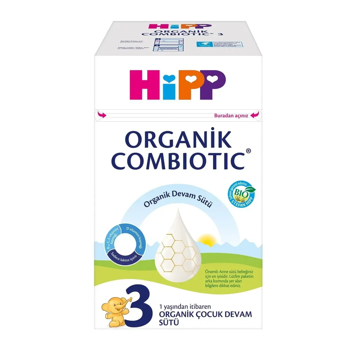 Hipp 3 Organik Combiotic Devam Sütü 800 gr Hipp 3 Organik Combiotic Devam Sütü 800 gr