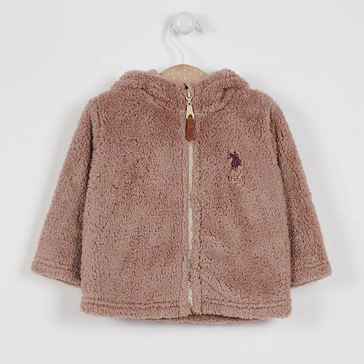 U.S. Polo Hırka Kapşonlu Koyu Bej