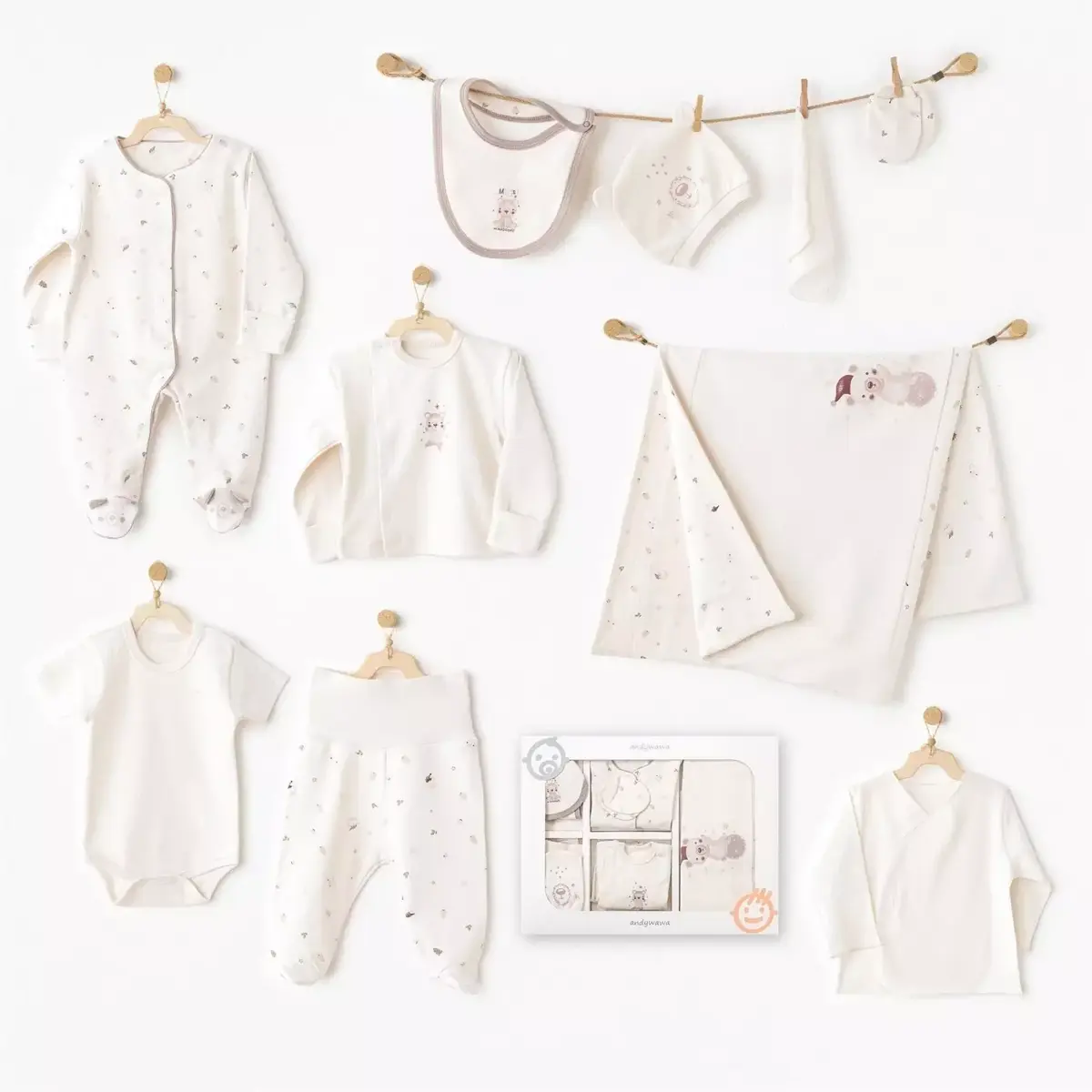 Andy Wawa Hastane Çıkışı 10lu My 1st Wardrobe Ekru