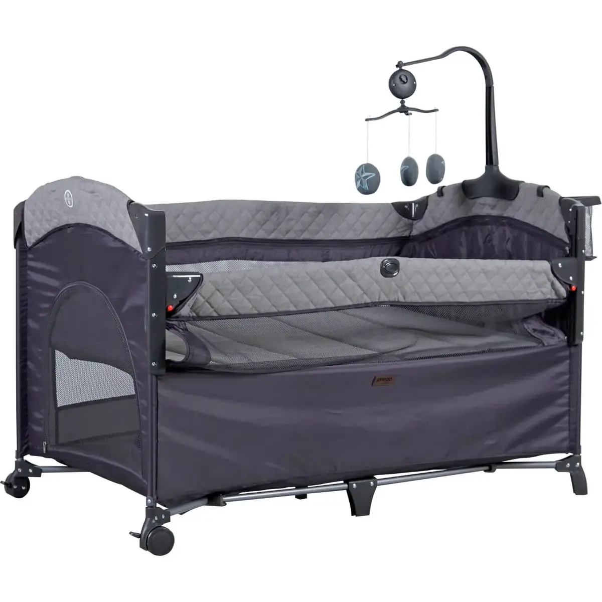 Prego 8044 Miami Plus Anne Yanı Oyun Parkı 70x120 cm Gri