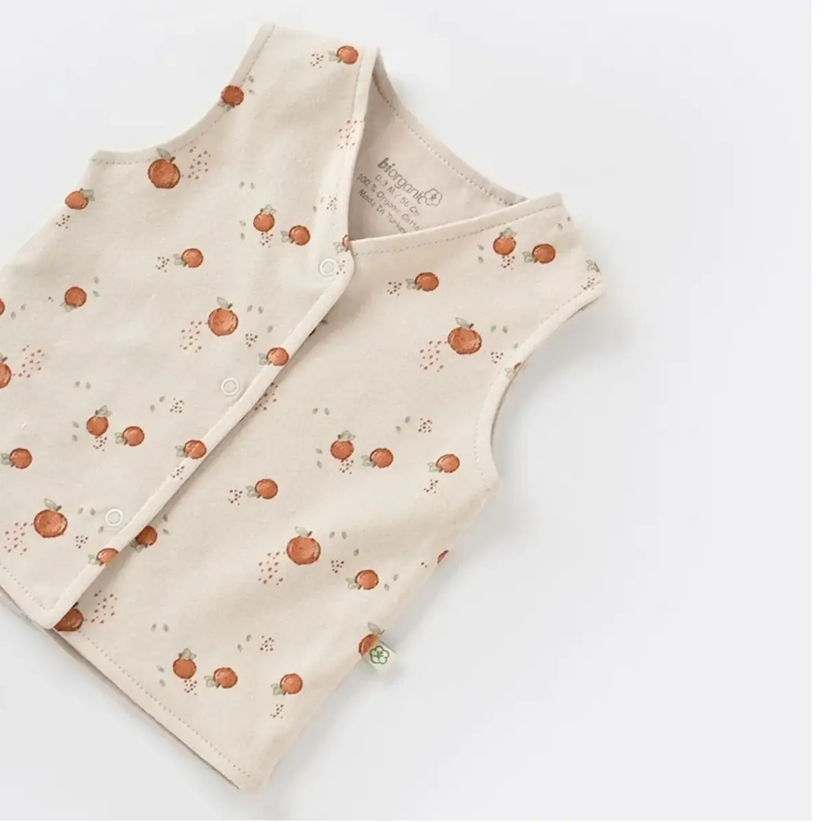 Bibaby Organik Yelek Summer Fruit Light Cream