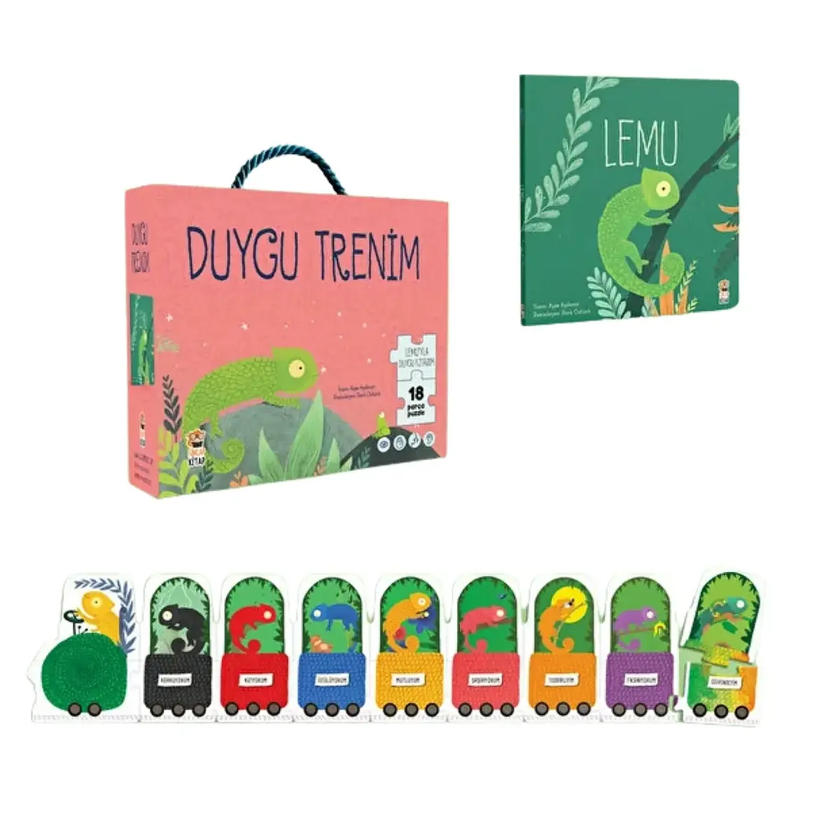 Lemu- Duygu Trenim 18 Parça Puzzle ve Kitap