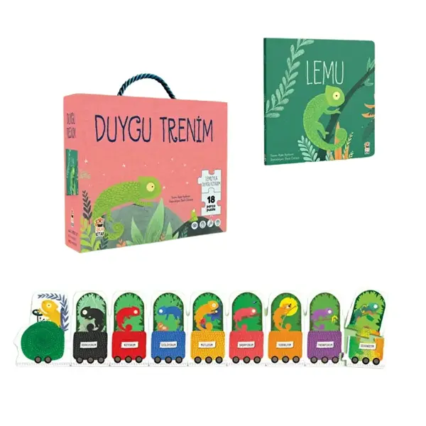Lemu- Duygu Trenim 18 Parça Puzzle ve Kitap